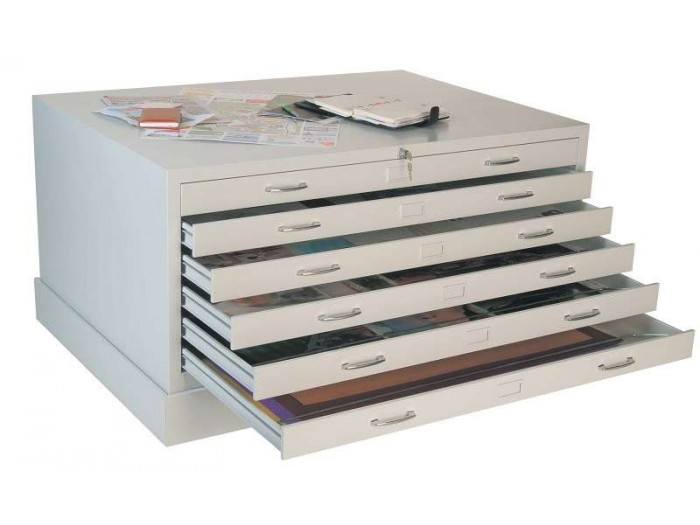 Метален шкаф за проекти с 6 чекмеджета